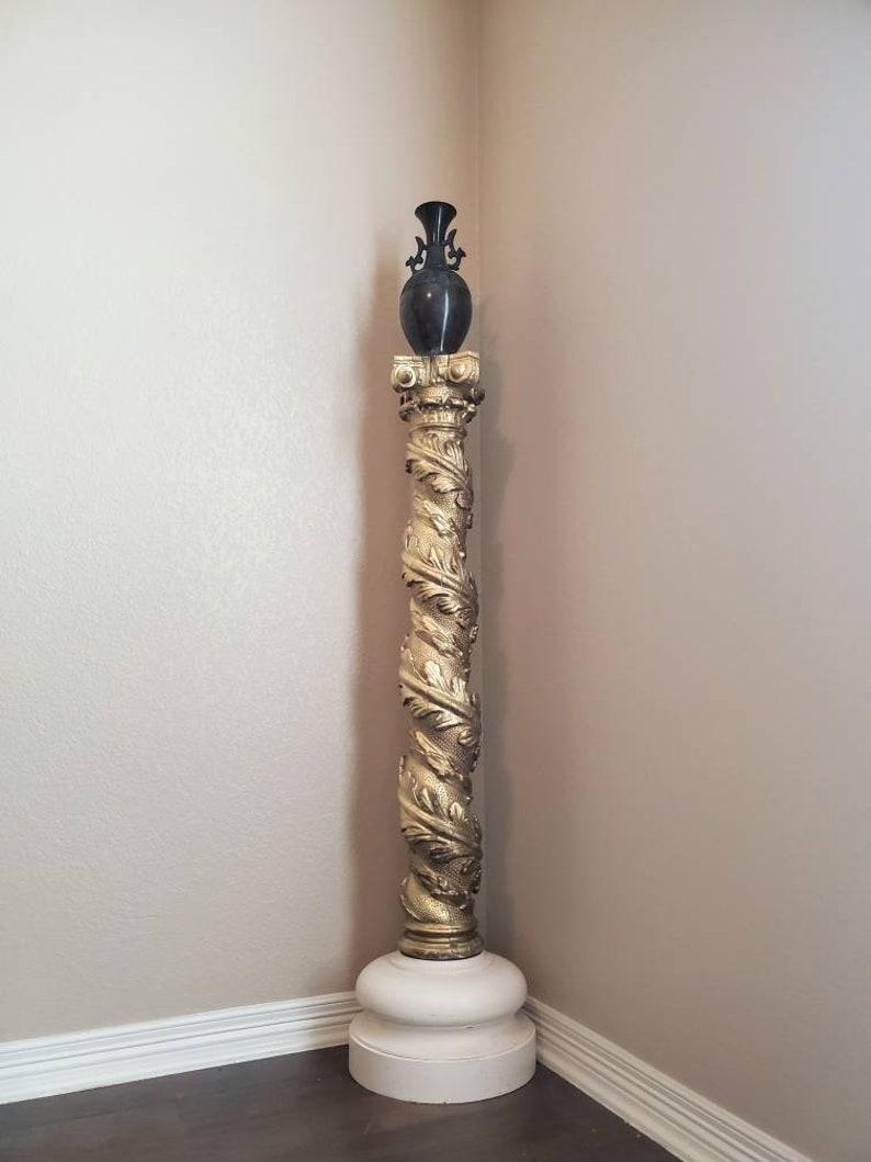 19th Century French Giltwood Architectural Ionic Column For Sale 5