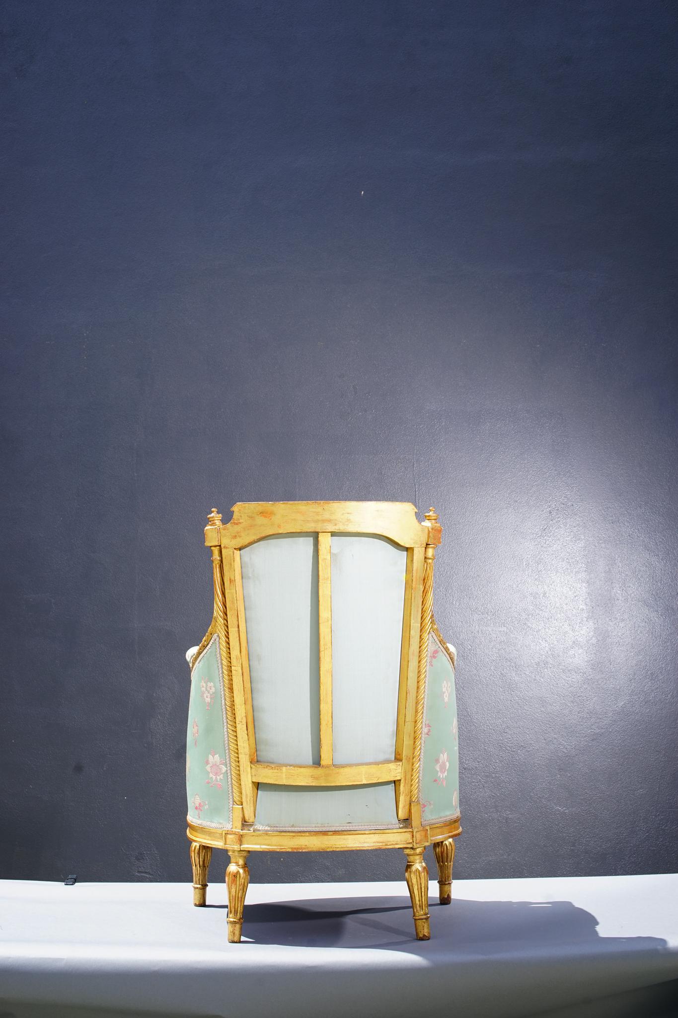 19th Century French Giltwood Armchairs For Sale 2
