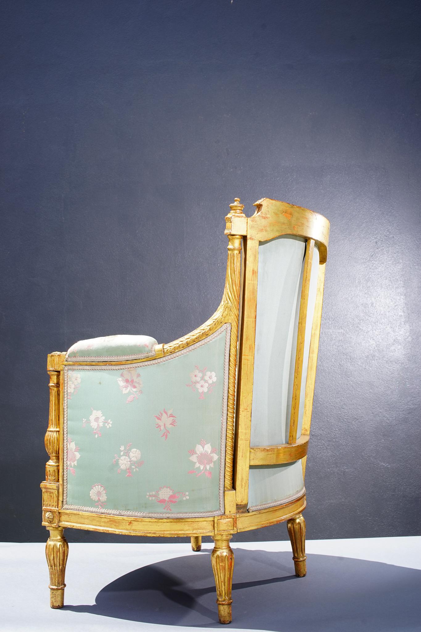 19th Century French Giltwood Armchairs For Sale 3