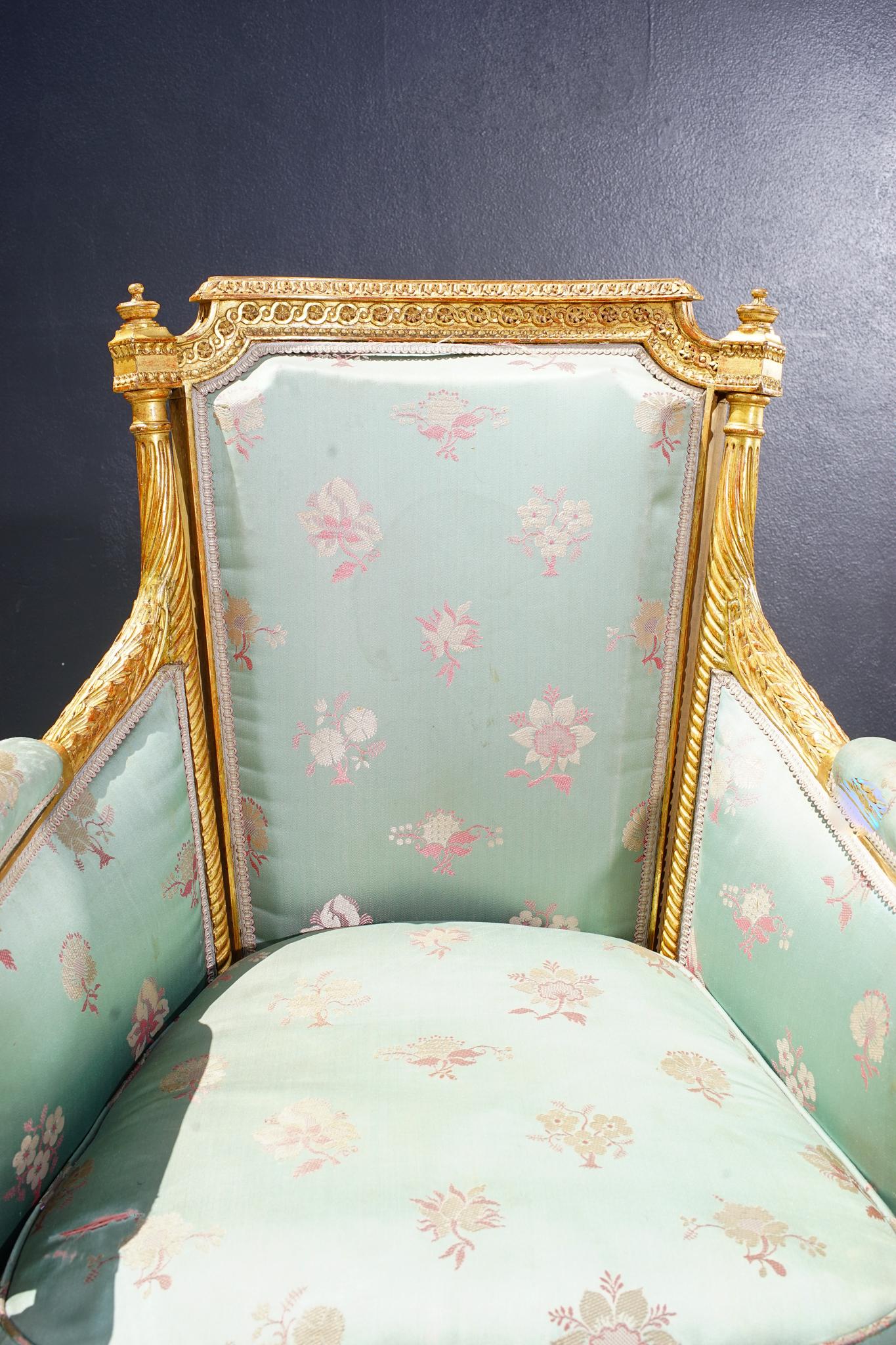 19th Century French Giltwood Armchairs For Sale 4
