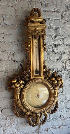 19th Century French Giltwood Barometer