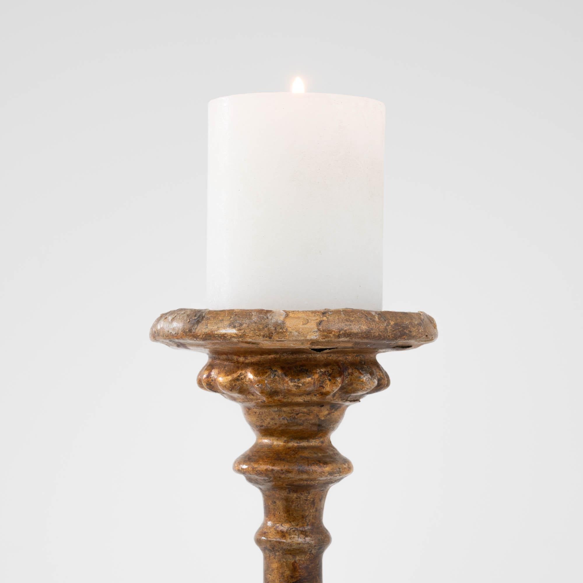 19th Century French Giltwood Candlestick 7