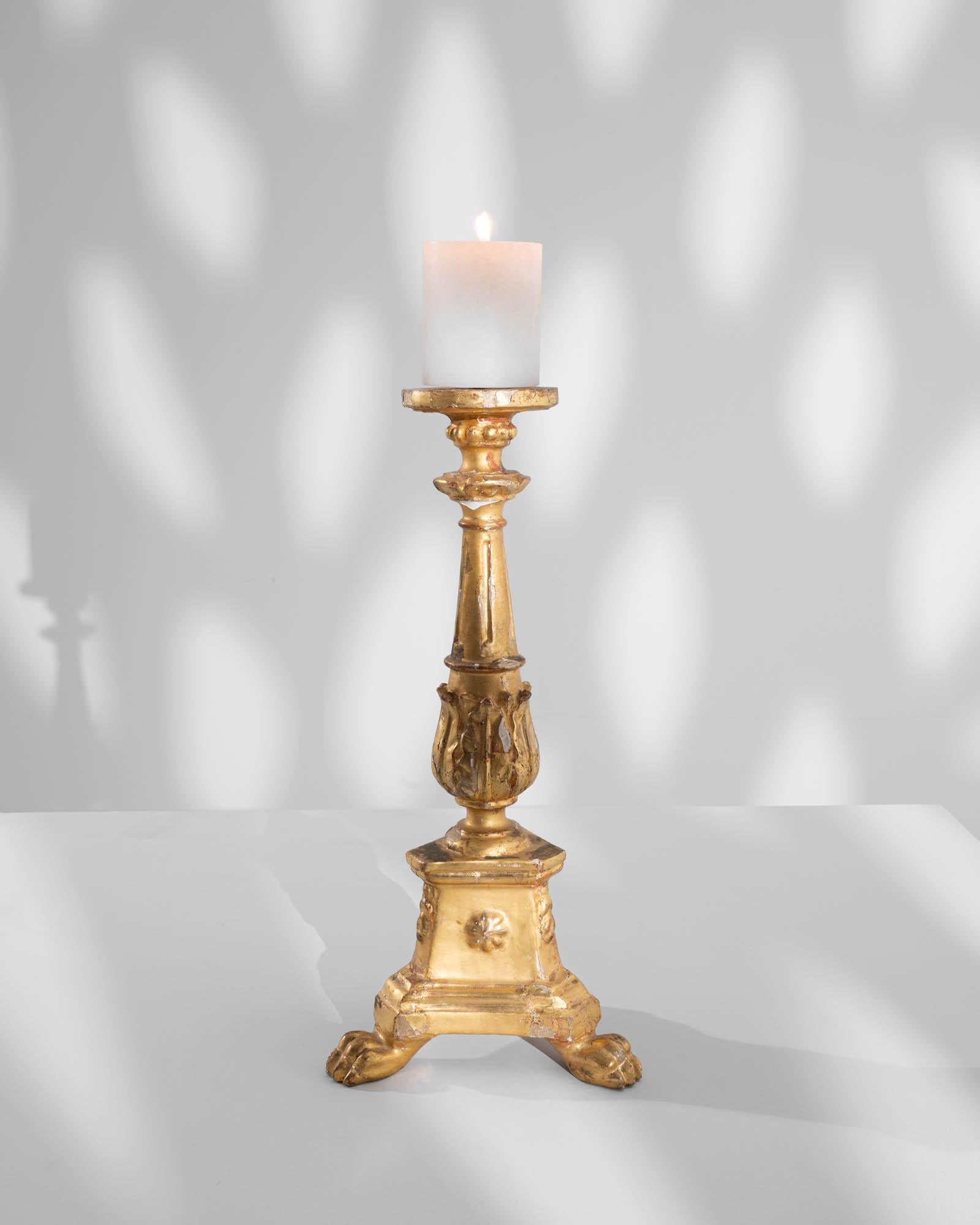 19th Century French Giltwood Candlestick 2