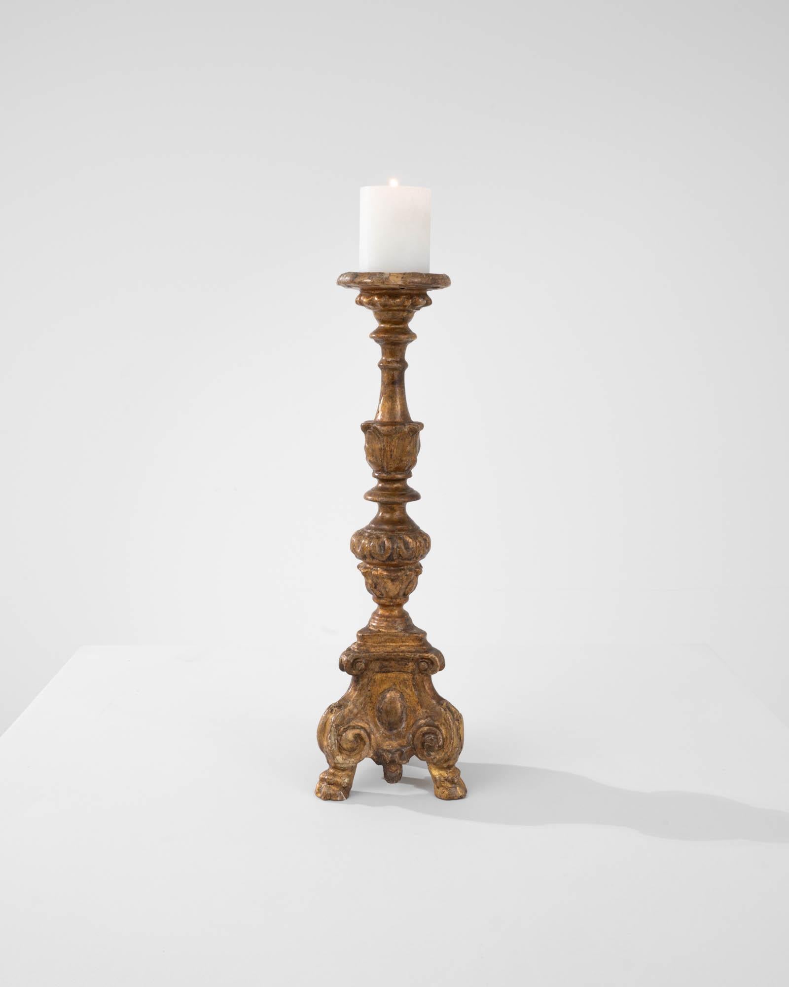 19th Century French Giltwood Candlestick 3