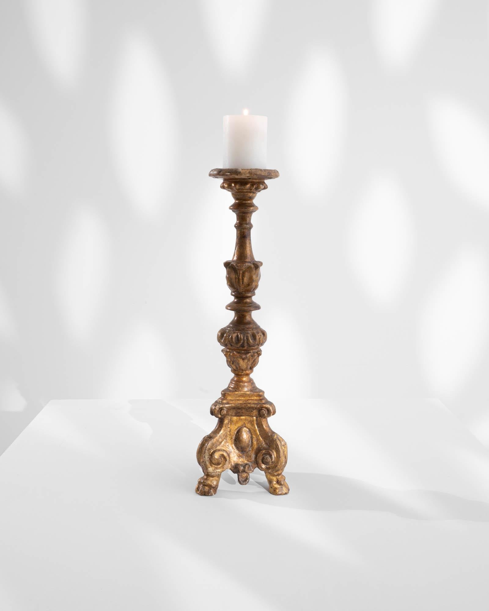 19th Century French Giltwood Candlestick 5
