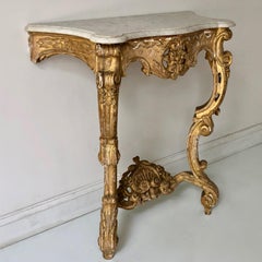 19th Century French Giltwood Console Table