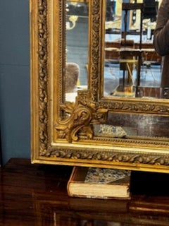 19th Century French Giltwood Cushion Mirror