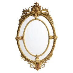 19th Century French Giltwood Cushion Mirror