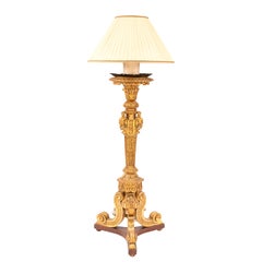 19th Century French Giltwood Floor Lamp