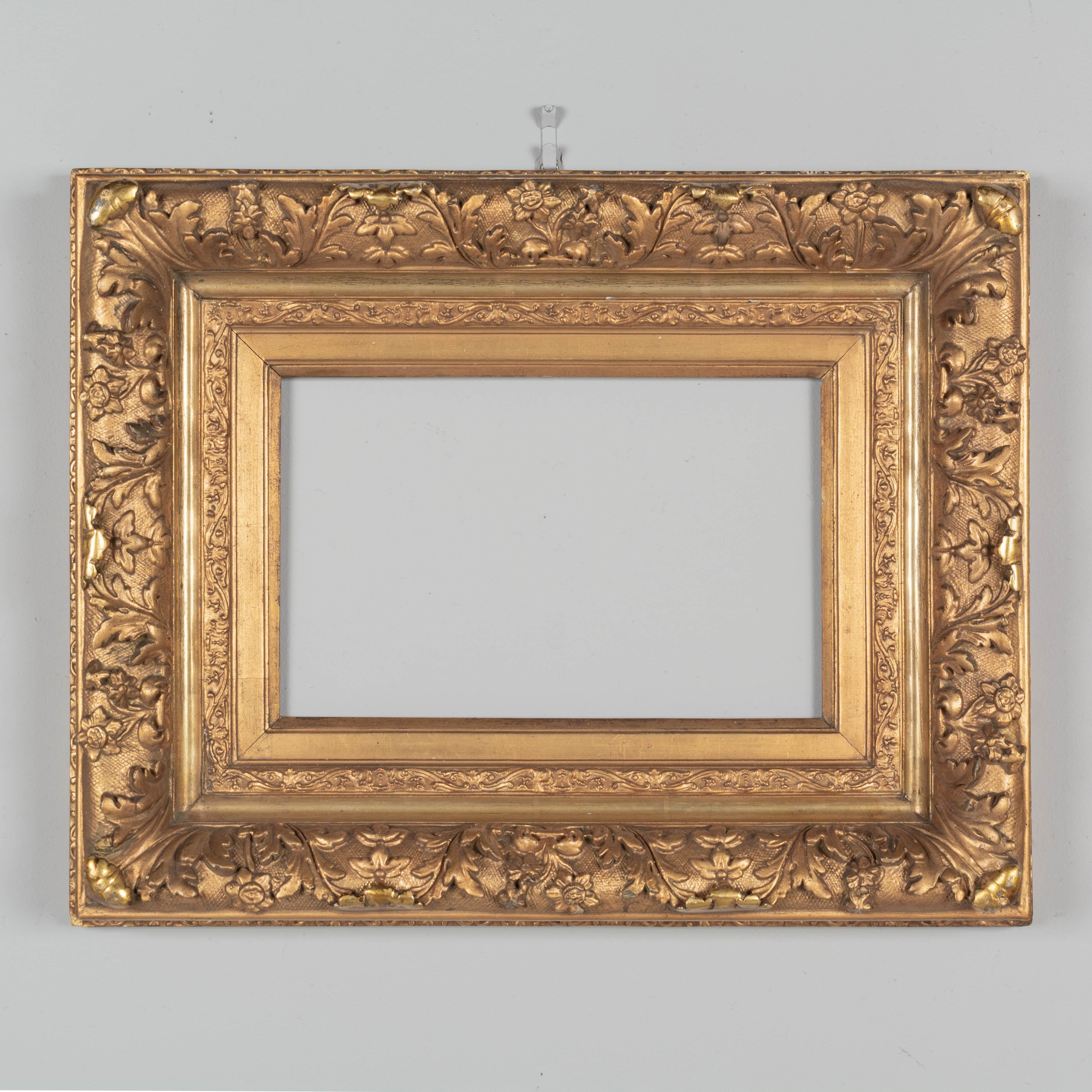 Beaux Arts 19th Century French Giltwood Frame For Sale