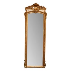 19th Century French Giltwood Full Length Mirror 19th Century French Giltwood Full Length Mirror