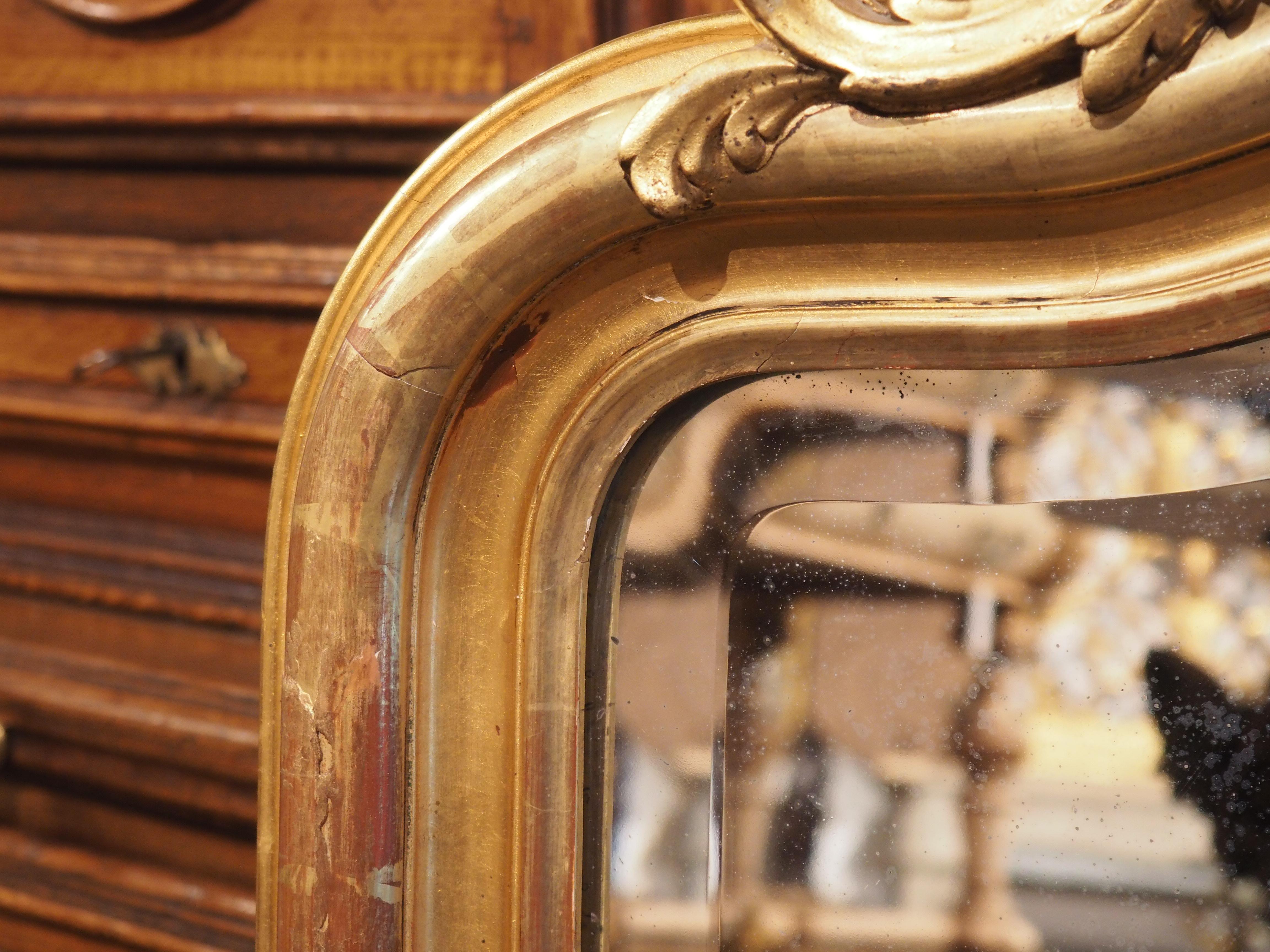 19th Century French Giltwood Louis XV Style Beveled Mirror, circa 1875 2