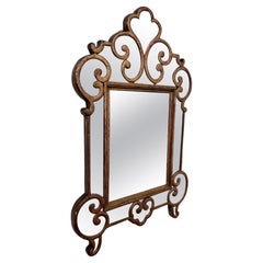 Miroir en bois doré du 19ème siècle par Charles Landre