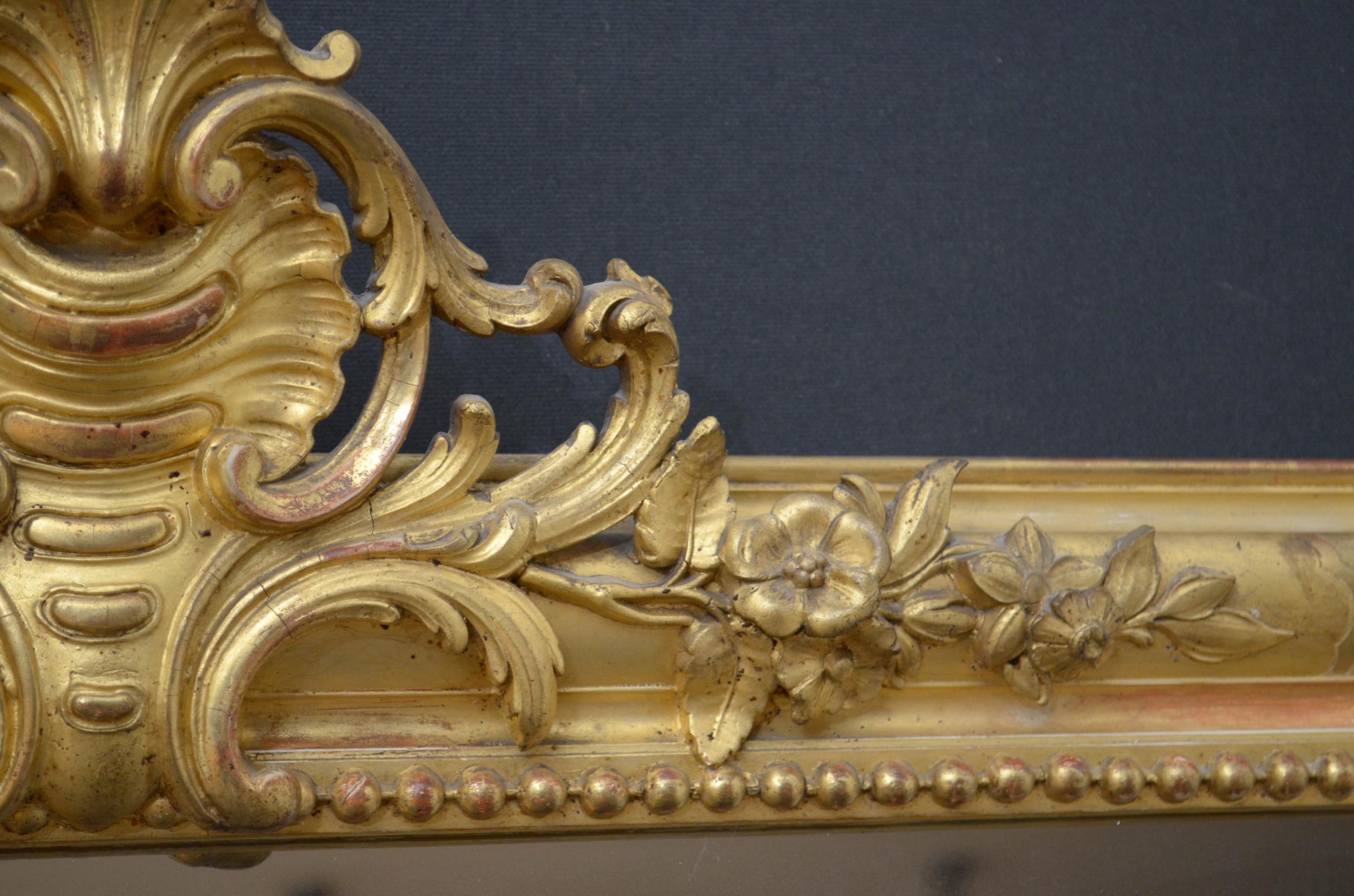 19th Century French Giltwood Mirror For Sale 5