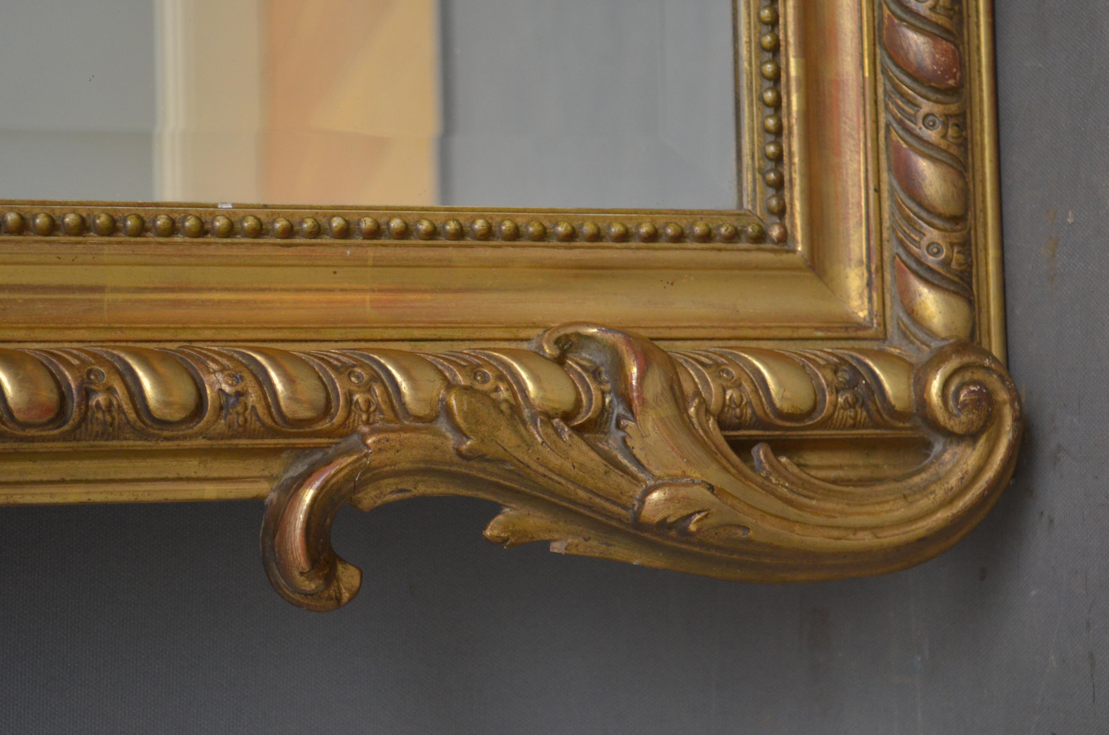 Louis Philippe 19th Century French Giltwood Mirror