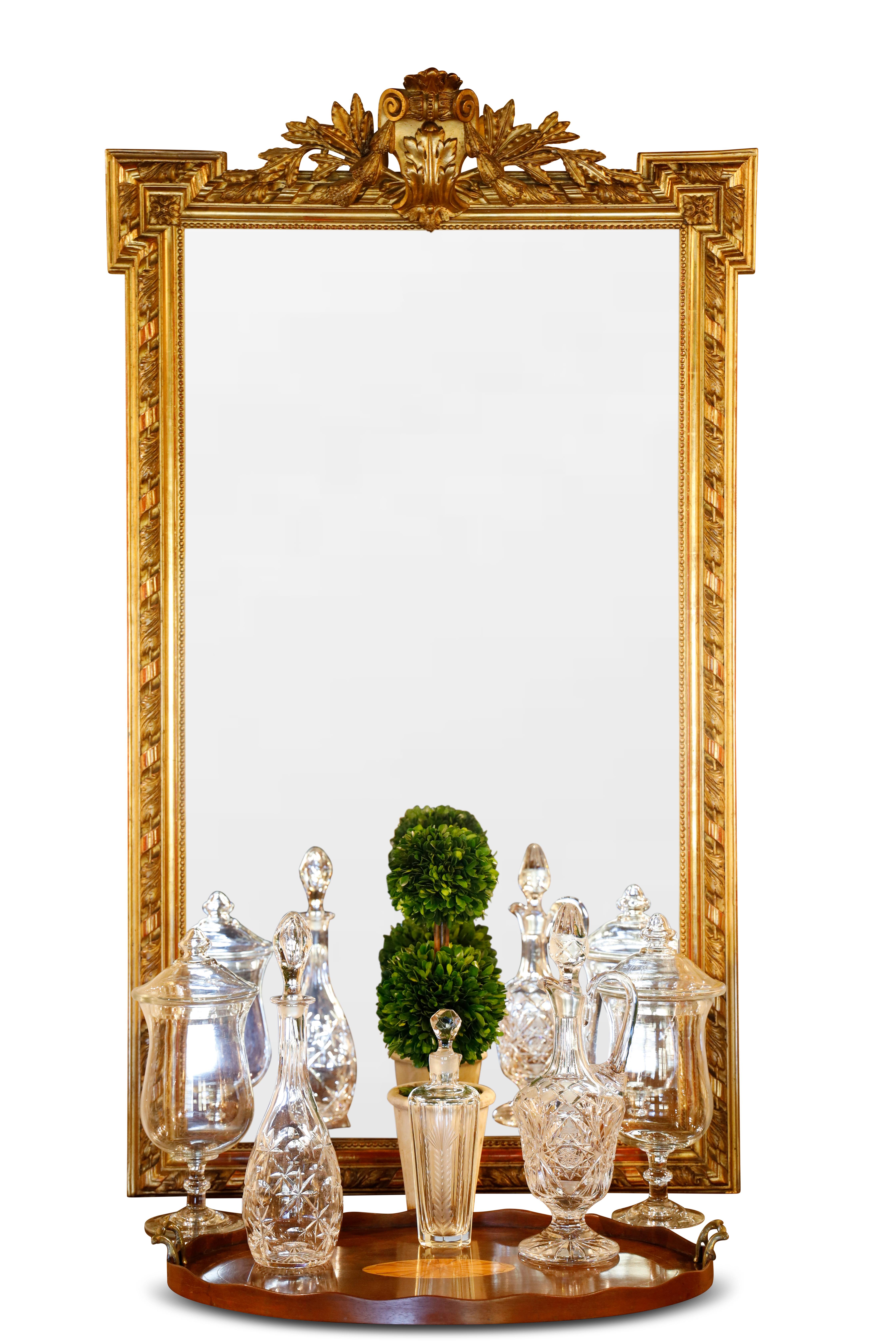Napoléon III Miroir en bois doré français du 19e siècle en vente