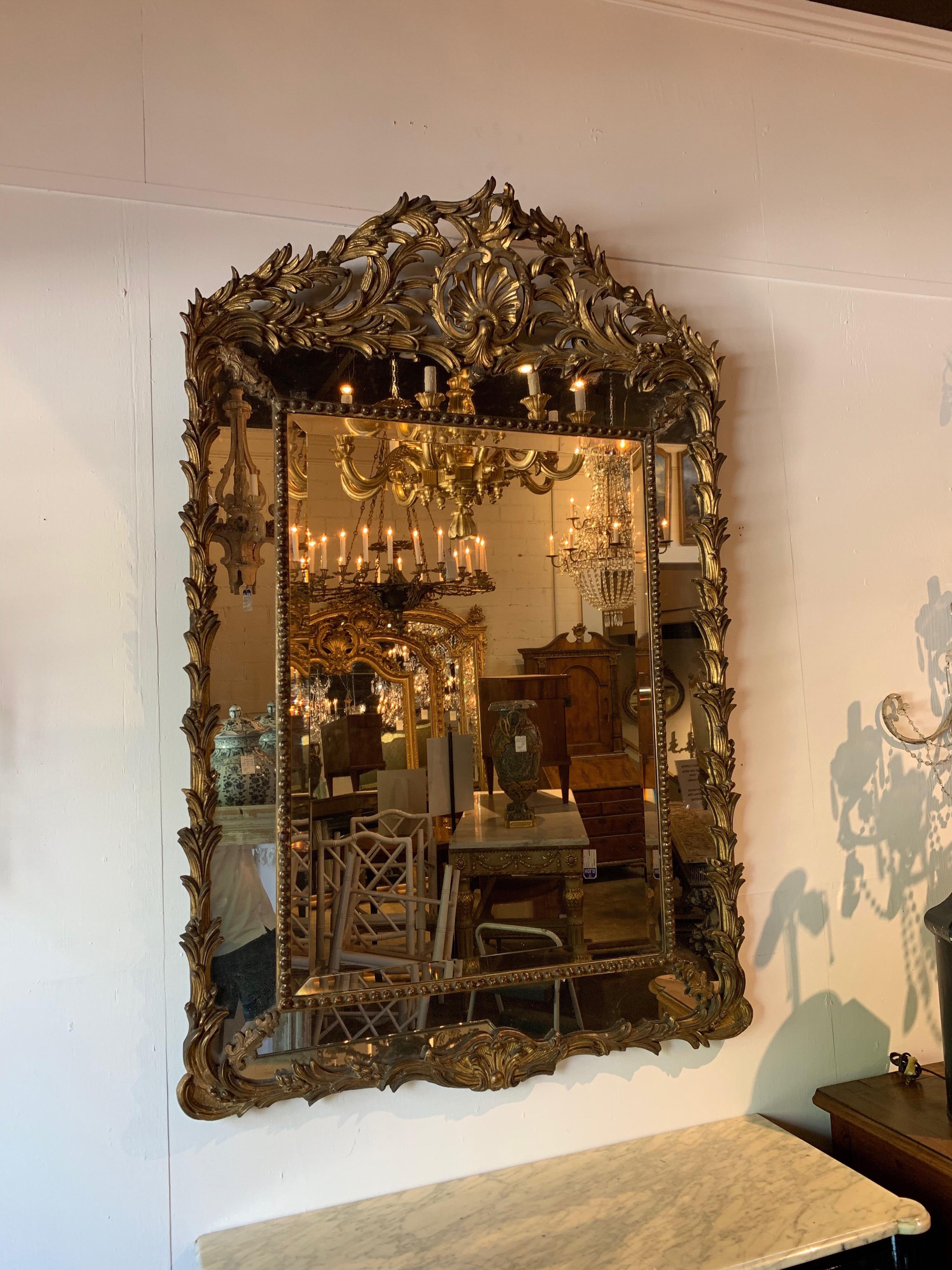 Wood 19th Century French Giltwood Mirror
