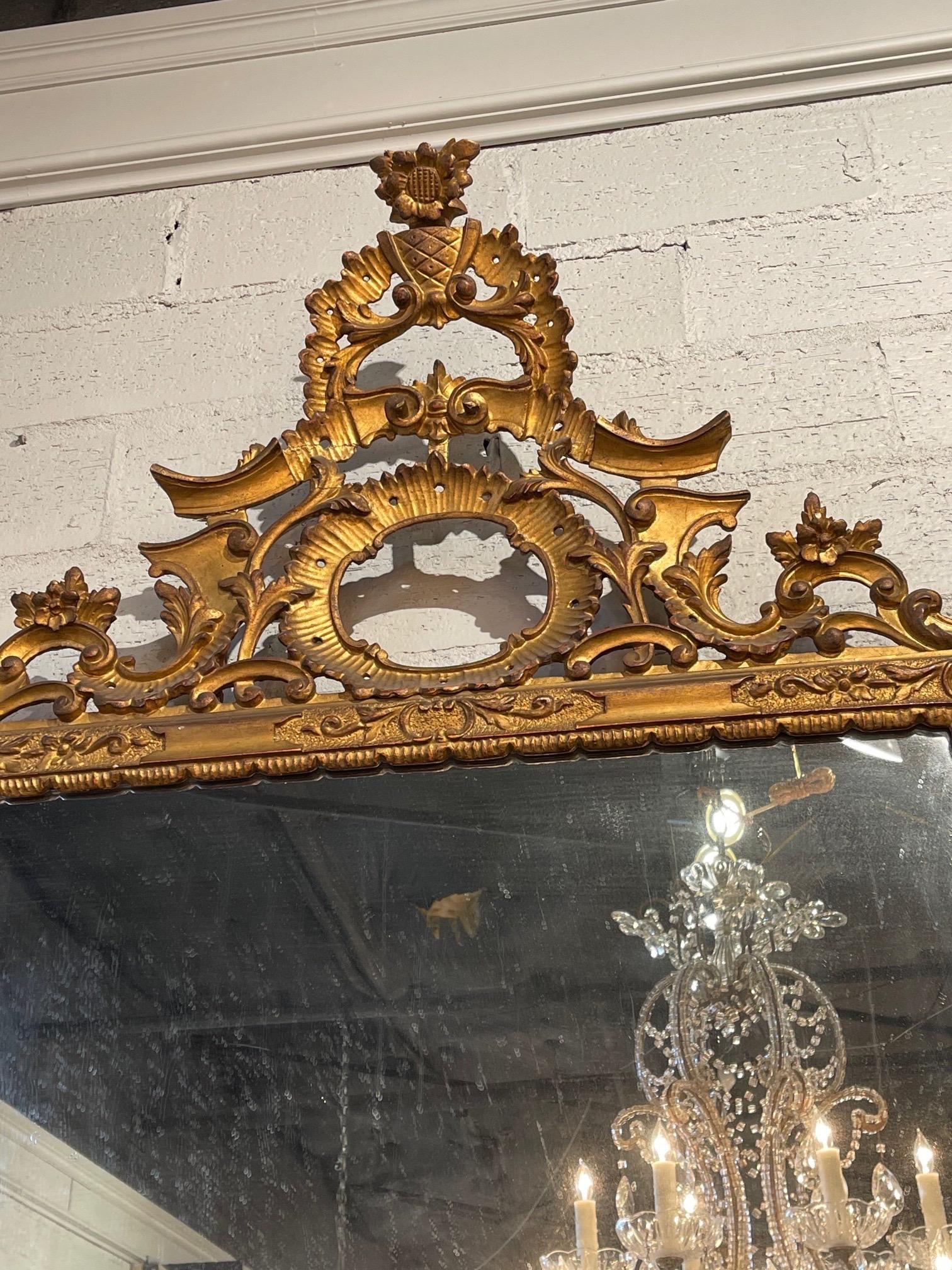 19th Century French Giltwood Mirror In Good Condition In Dallas, TX