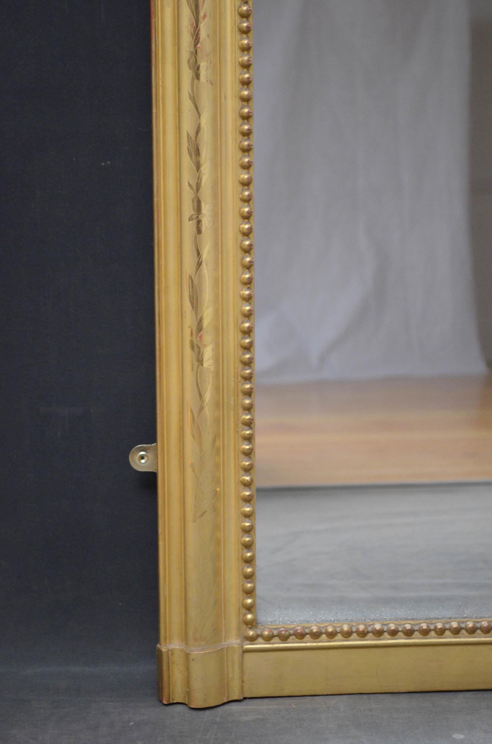 19th Century French Giltwood Mirror In Good Condition For Sale In Whaley Bridge, GB