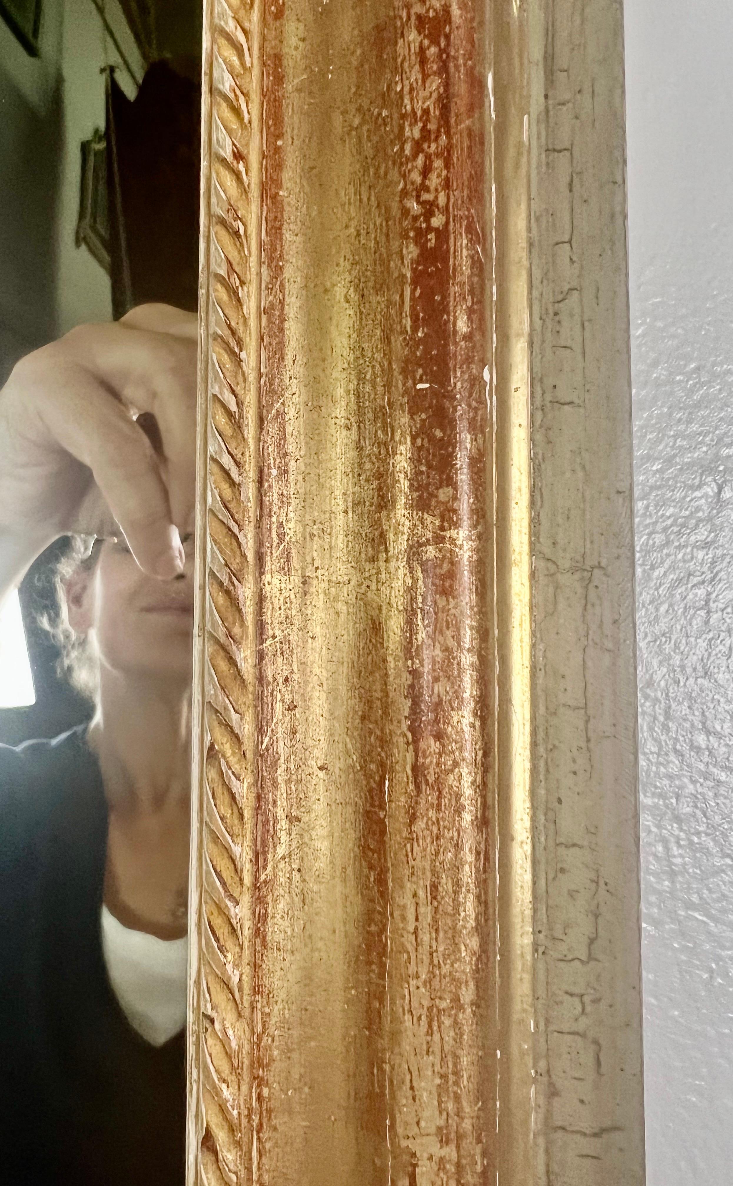 Miroir en bois doré français du 19e siècle  en vente 1