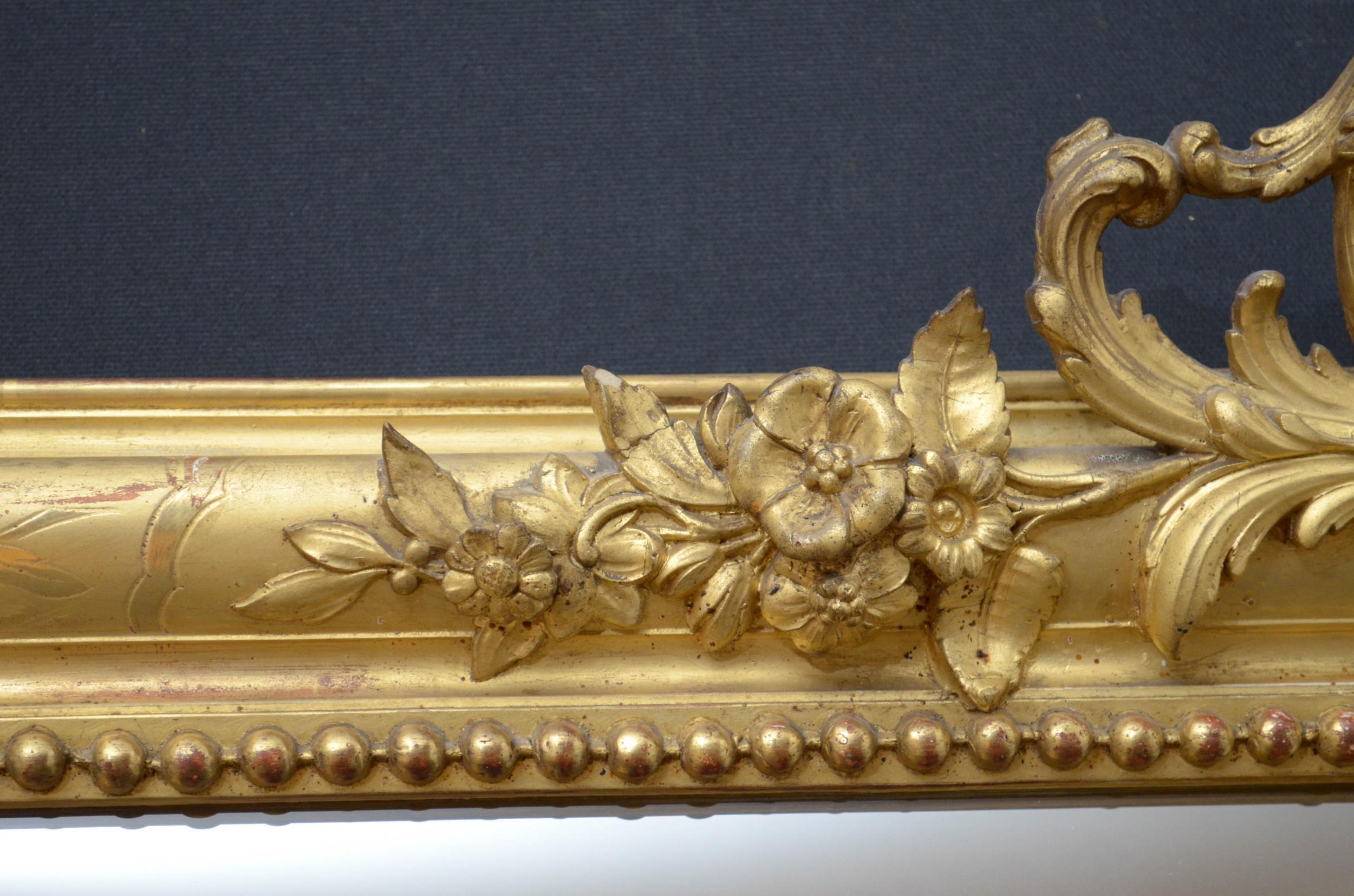 19th Century French Giltwood Mirror For Sale 3