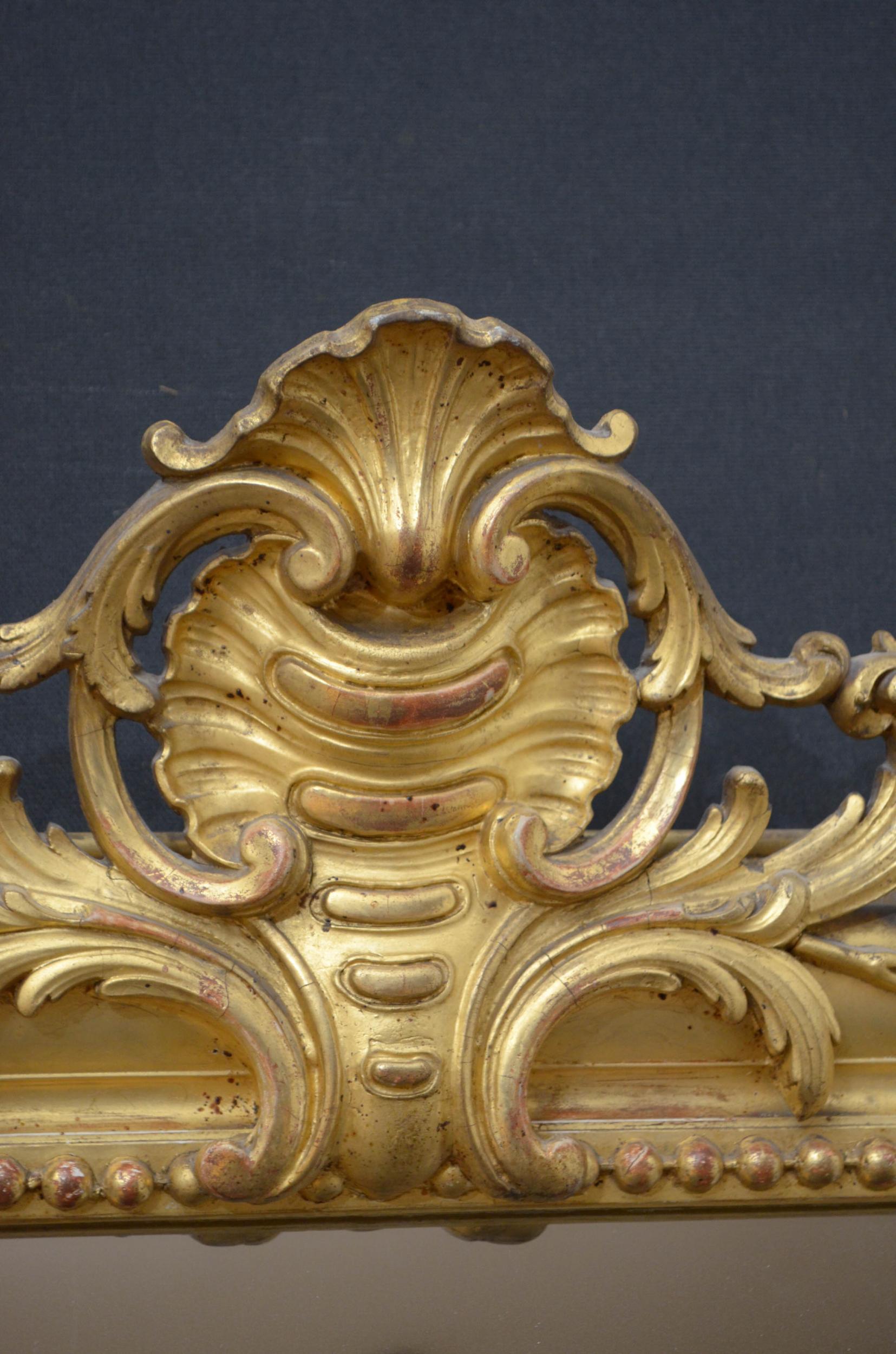 19th Century French Giltwood Mirror For Sale 4