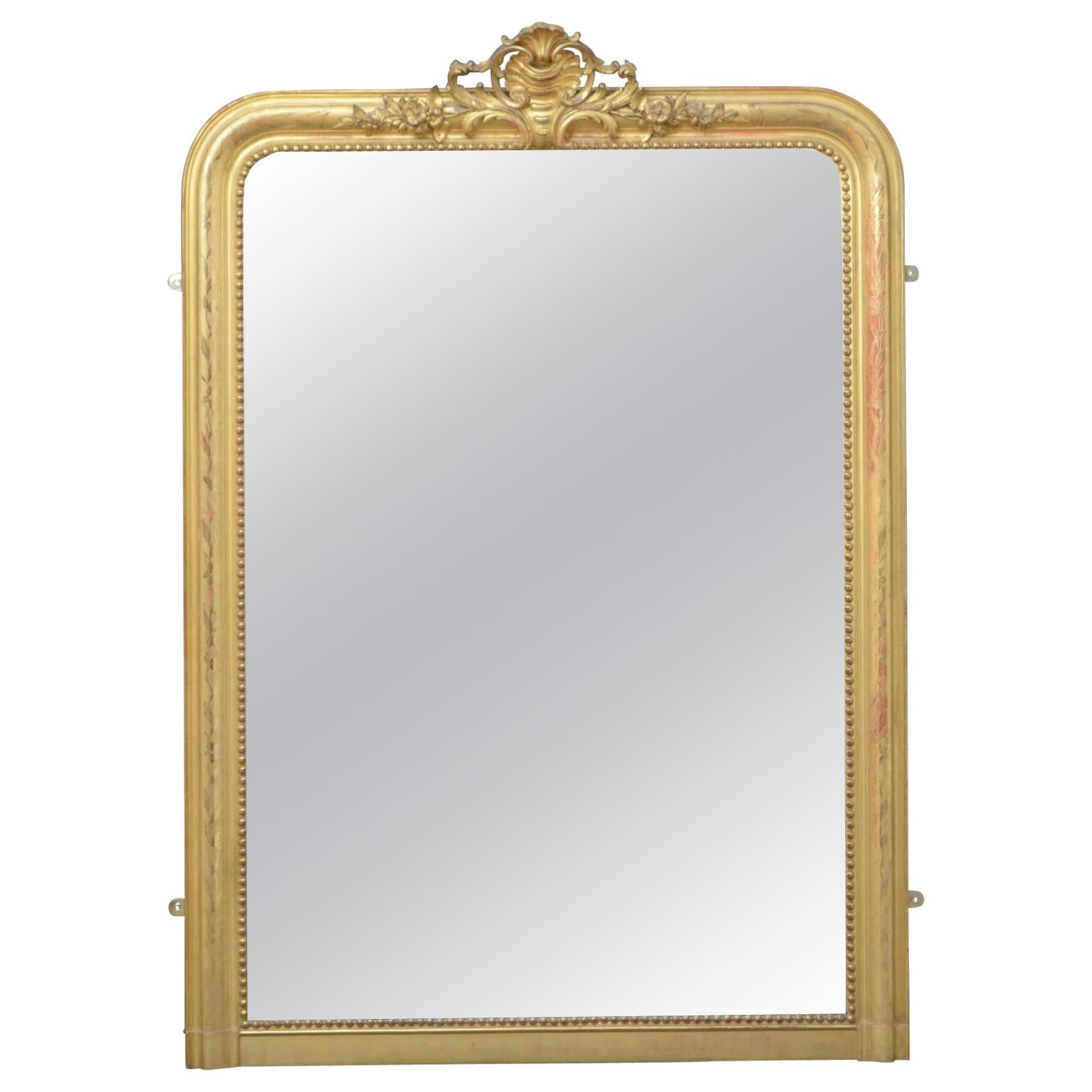 19th Century French Giltwood Mirror For Sale