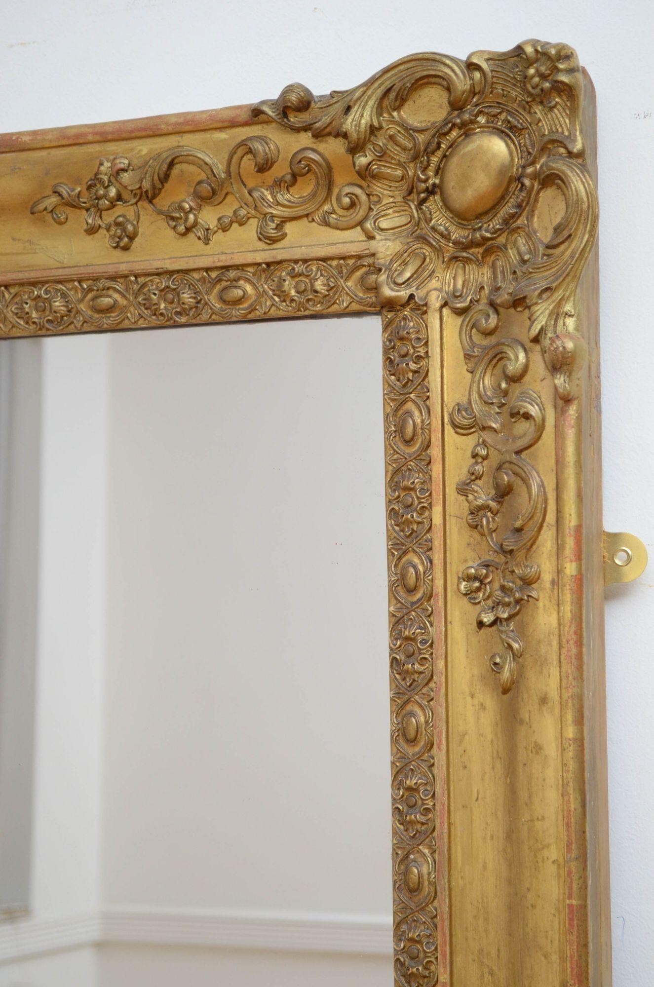 19th Century French Giltwood Mirror For Sale 6