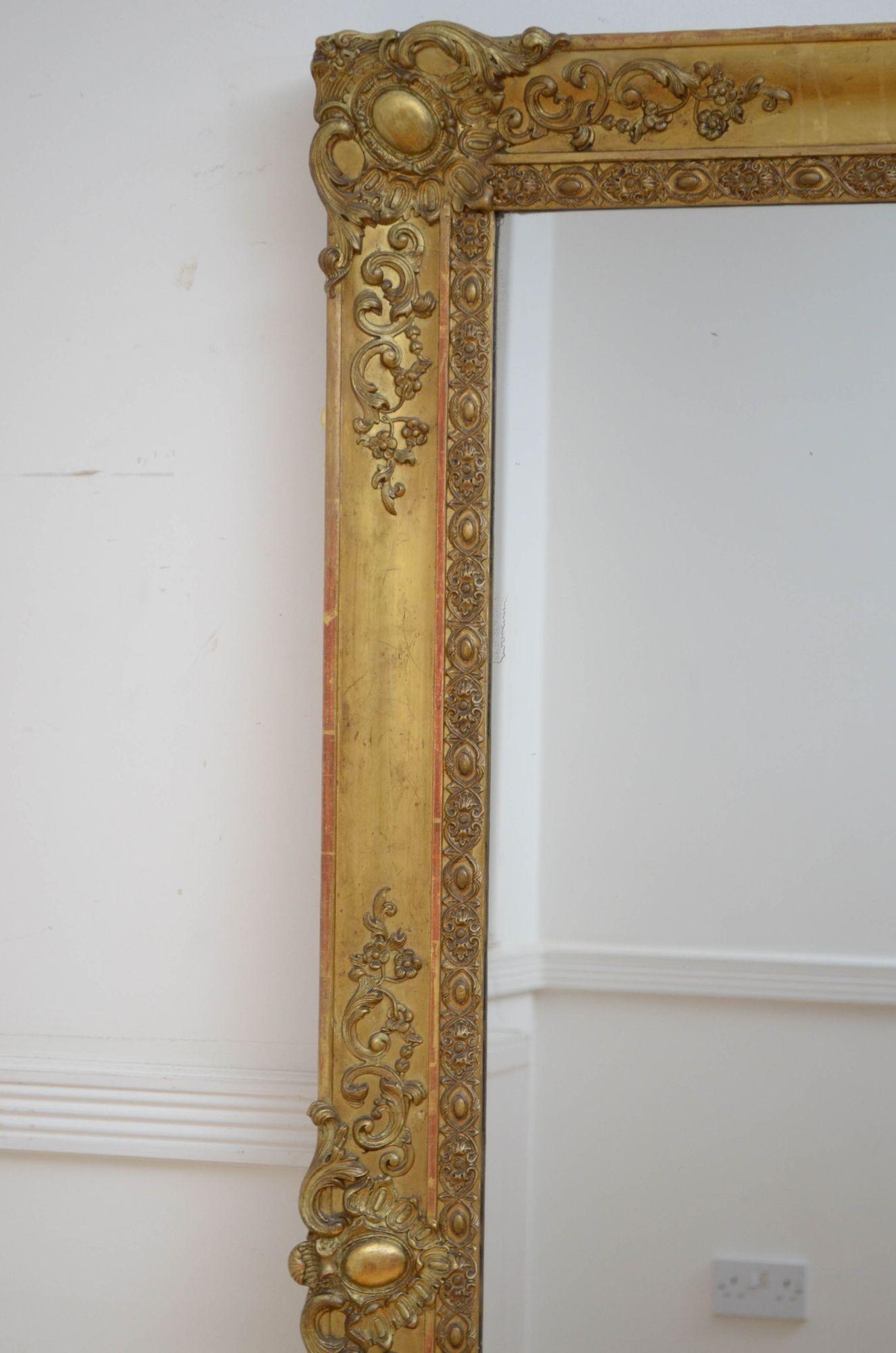 19th Century French Giltwood Mirror For Sale 1