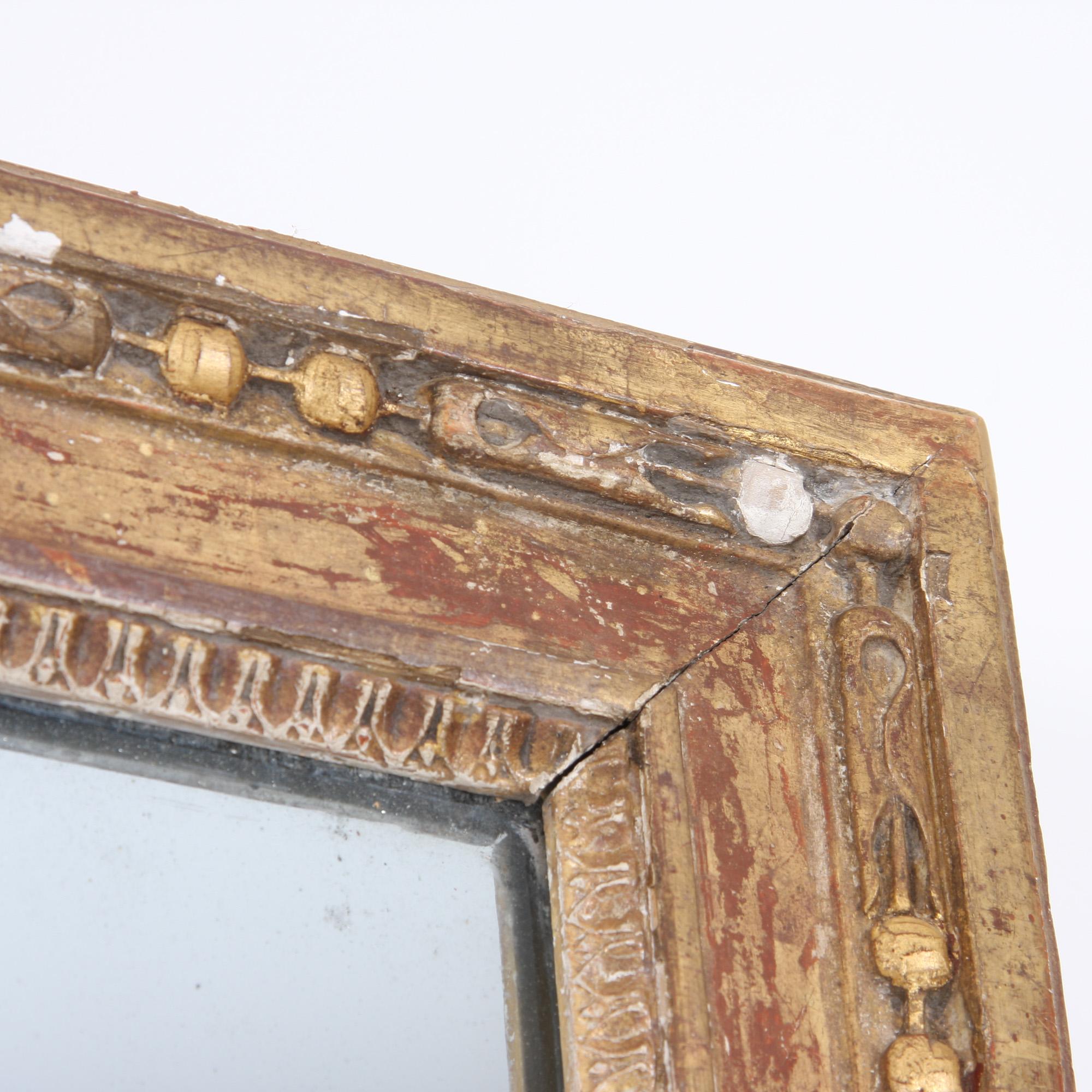 19th Century French Giltwood Mirror with Egg and Dart Motif In Good Condition In London, GB