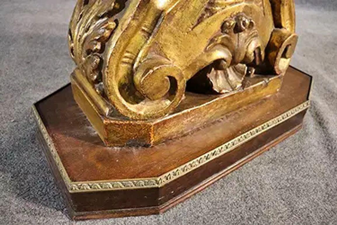 19th Century French Giltwood Occasional Table with Rouge Marble Top For Sale 1