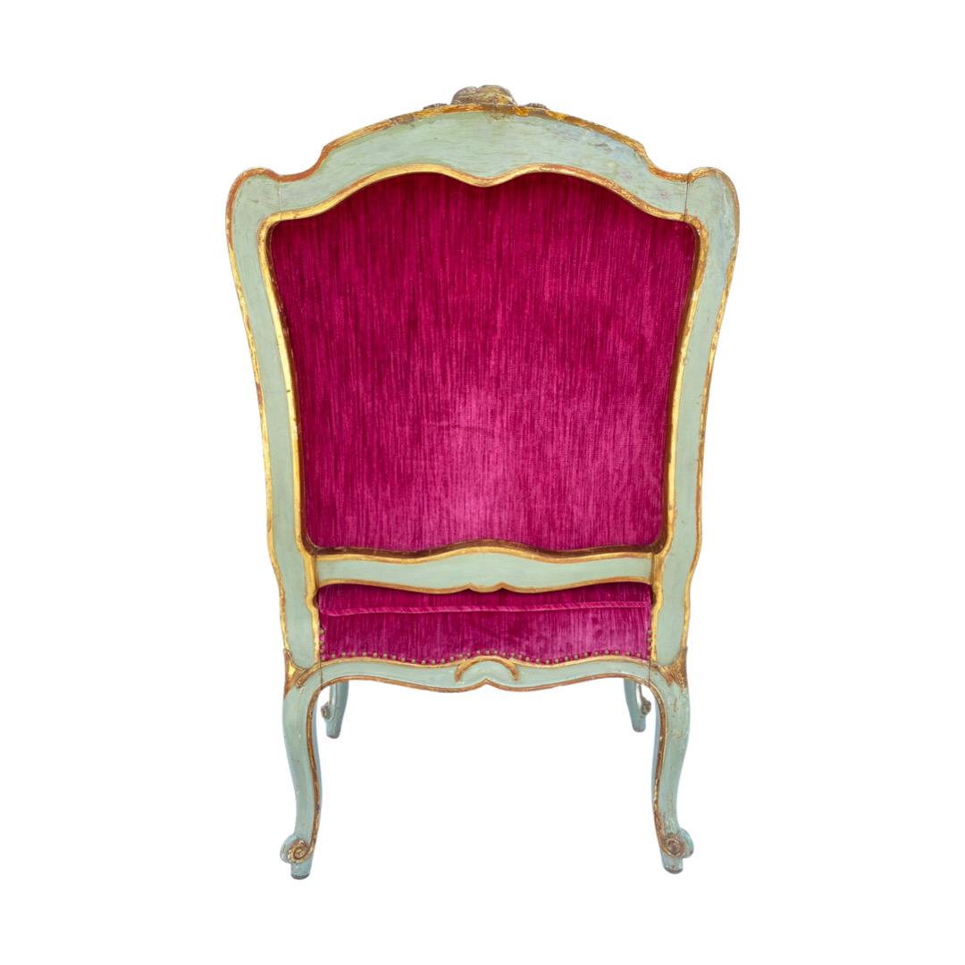 Louis XVI 19th Century French Giltwood & Painted Armchairs For Sale