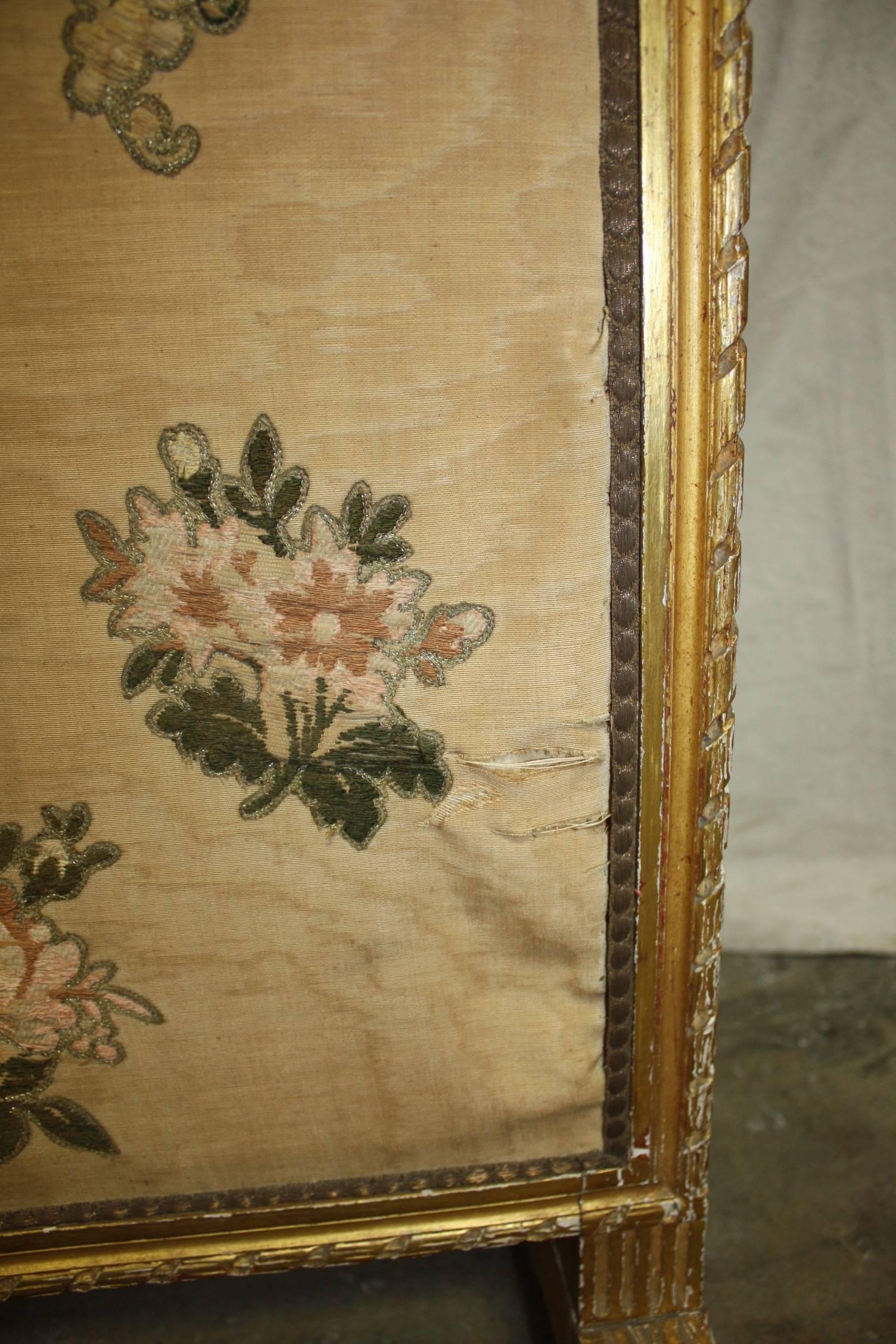 19th Century French Giltwood Screen For Sale 2