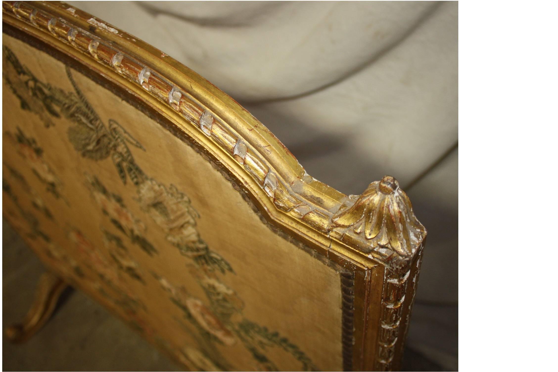 19th Century French Giltwood Screen For Sale 3