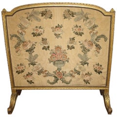Paravento francese in legno dorato del XIX secolo