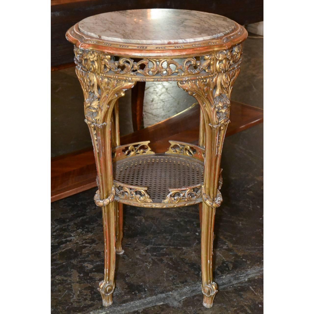 19th Century French Giltwood Side Table 1