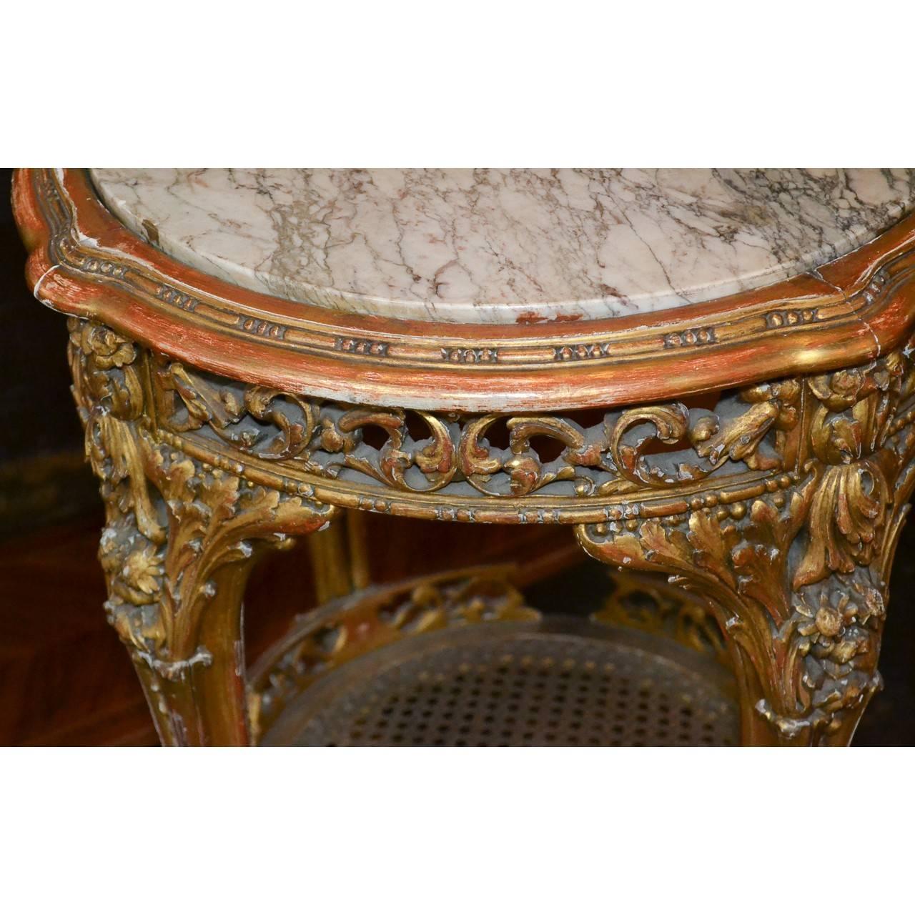 19th Century French Giltwood Side Table 2