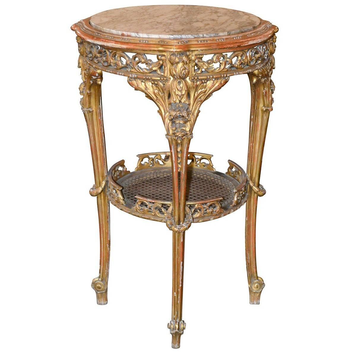 19th Century French Giltwood Side Table
