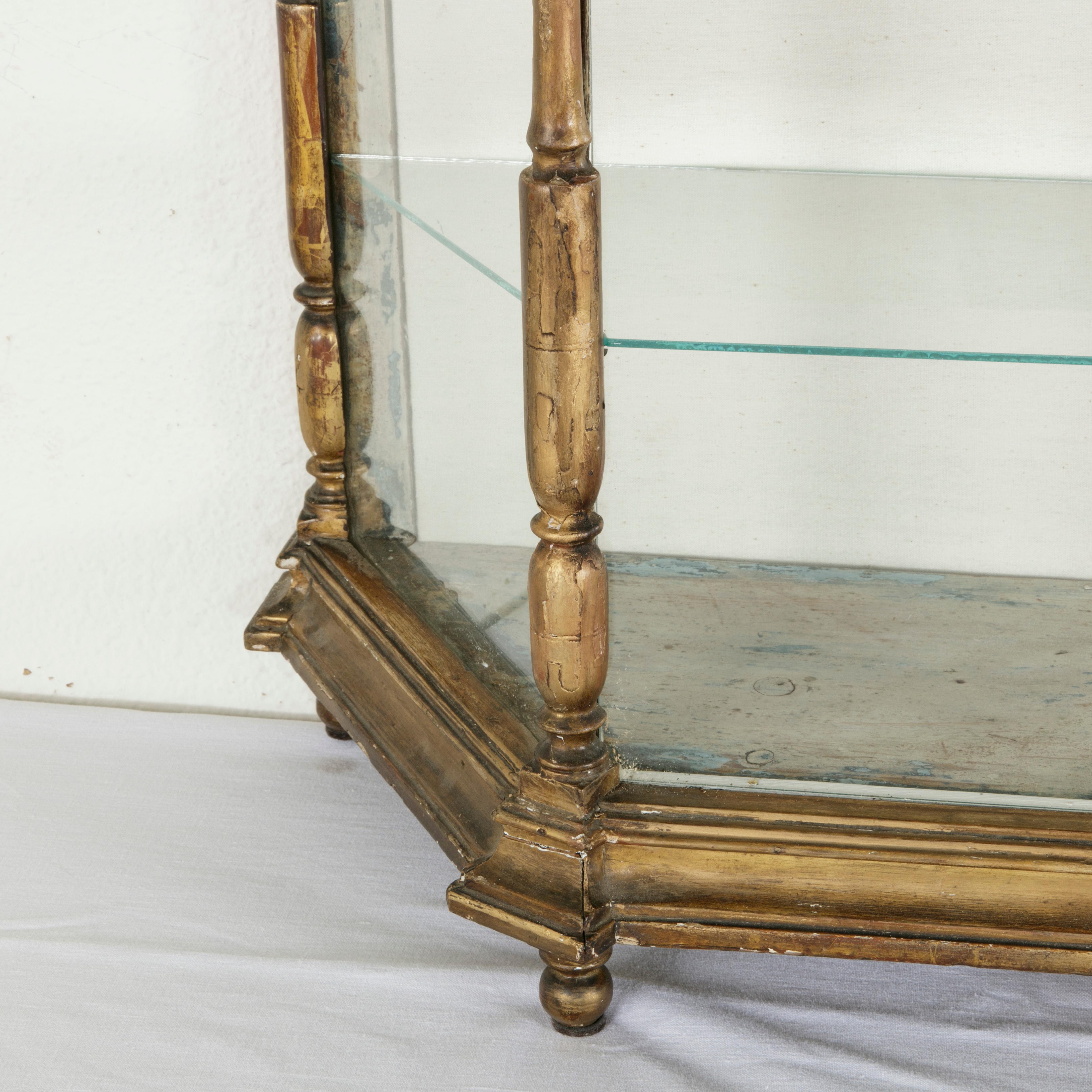 19th Century French Giltwood Tabletop Vitrine, Niche or Display Case 9