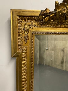 19th Century French Giltwood Wall, Console, Pier Mirror, Full Length, Floor