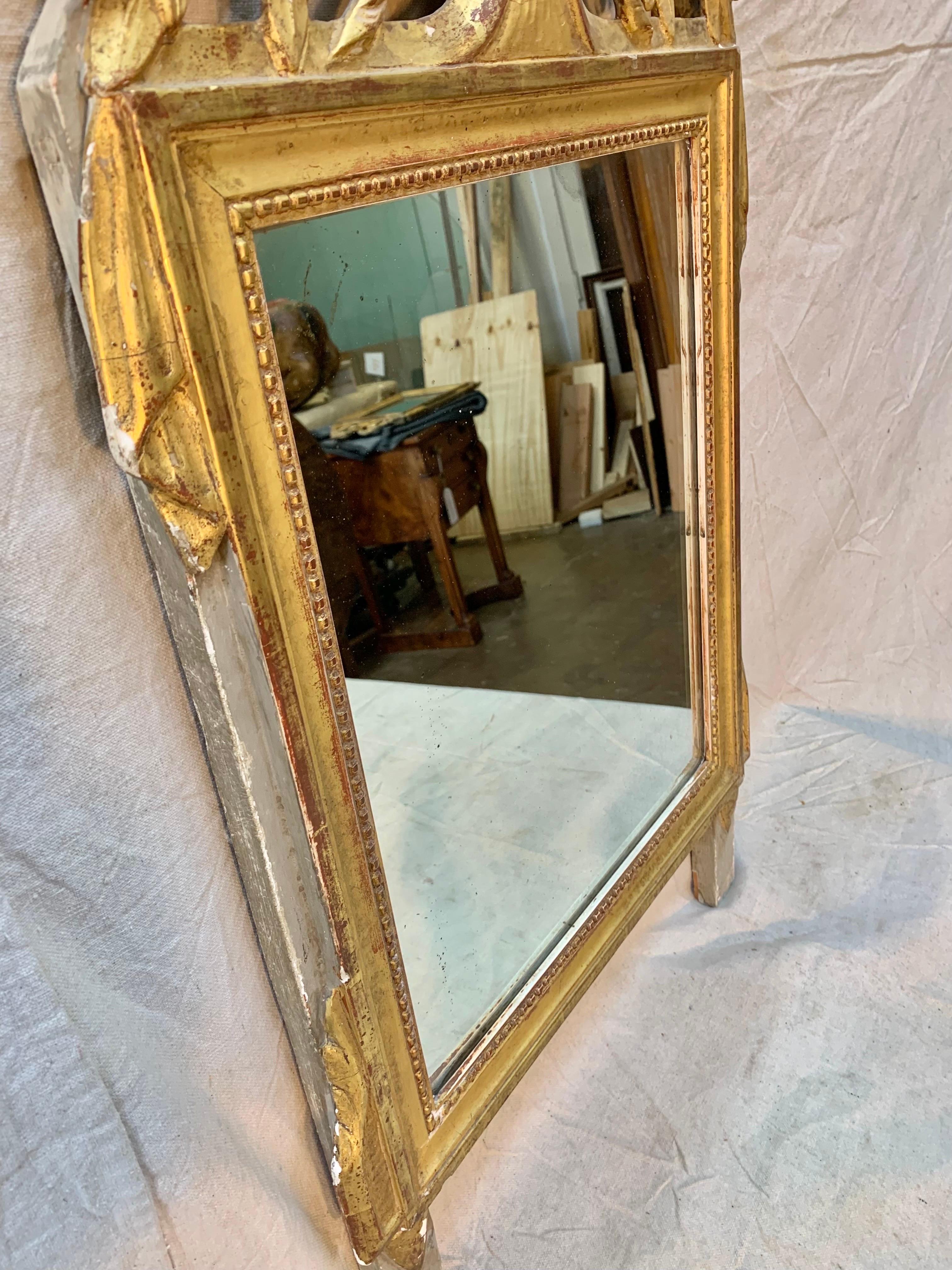 19th Century French Giltwood Wall Mirror For Sale 6