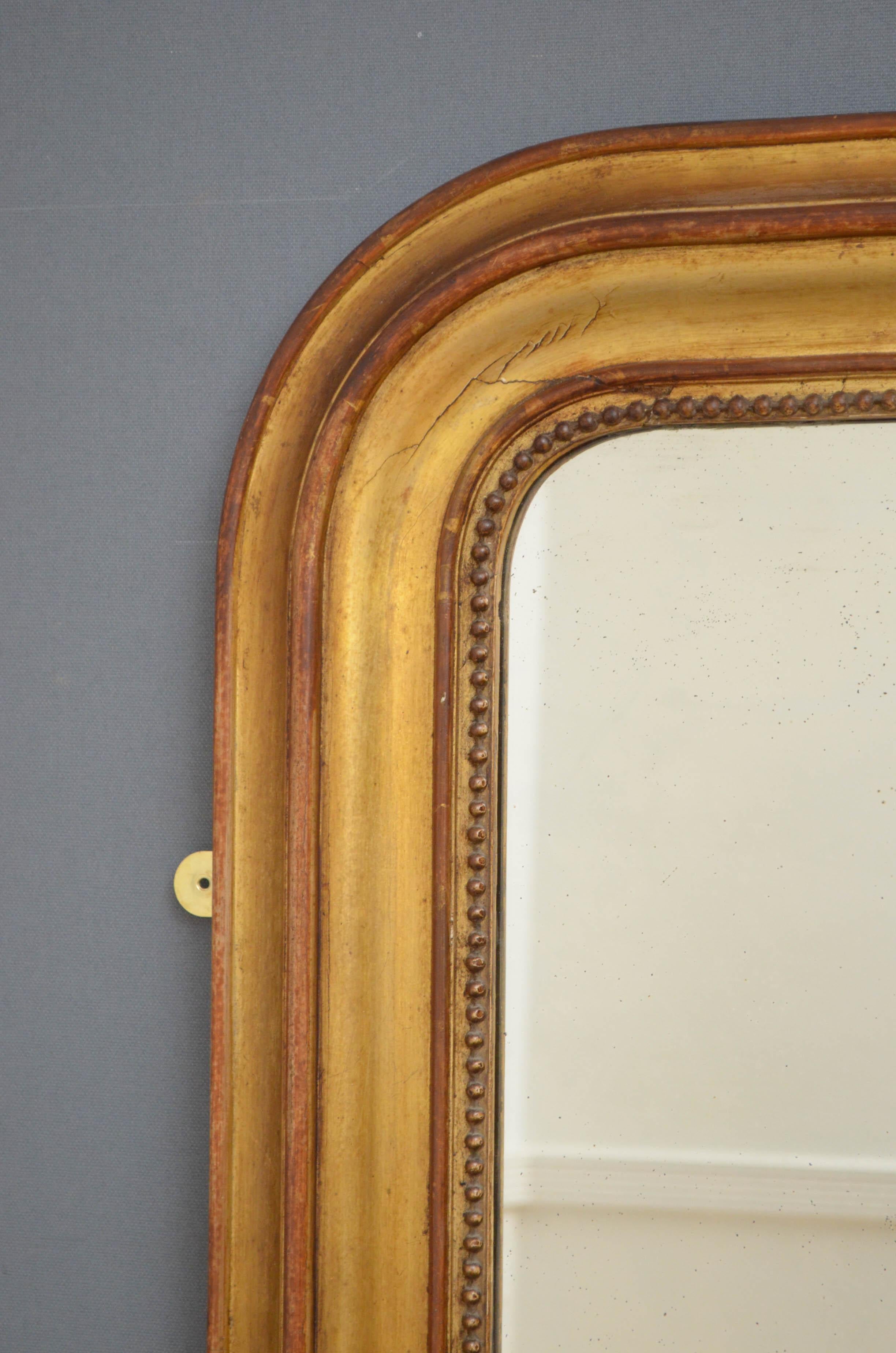 Mid-19th Century 19th Century French Giltwood Wall Mirror