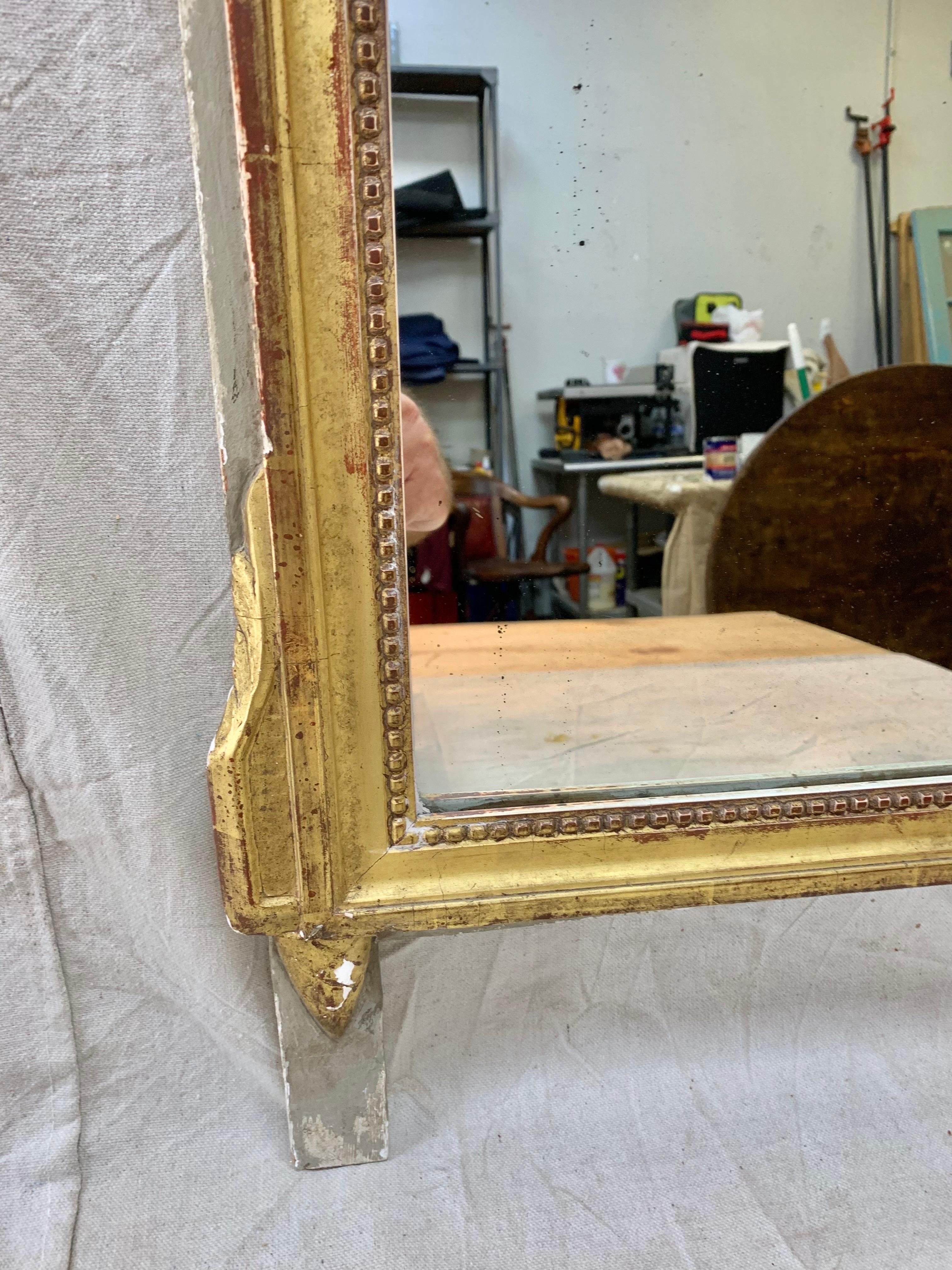 19th Century French Giltwood Wall Mirror For Sale 3