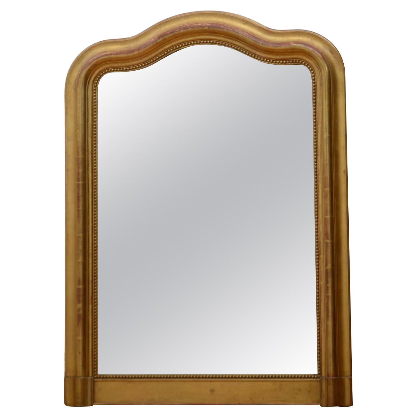 19Th Century French Giltwood Wall Mirror H119cm