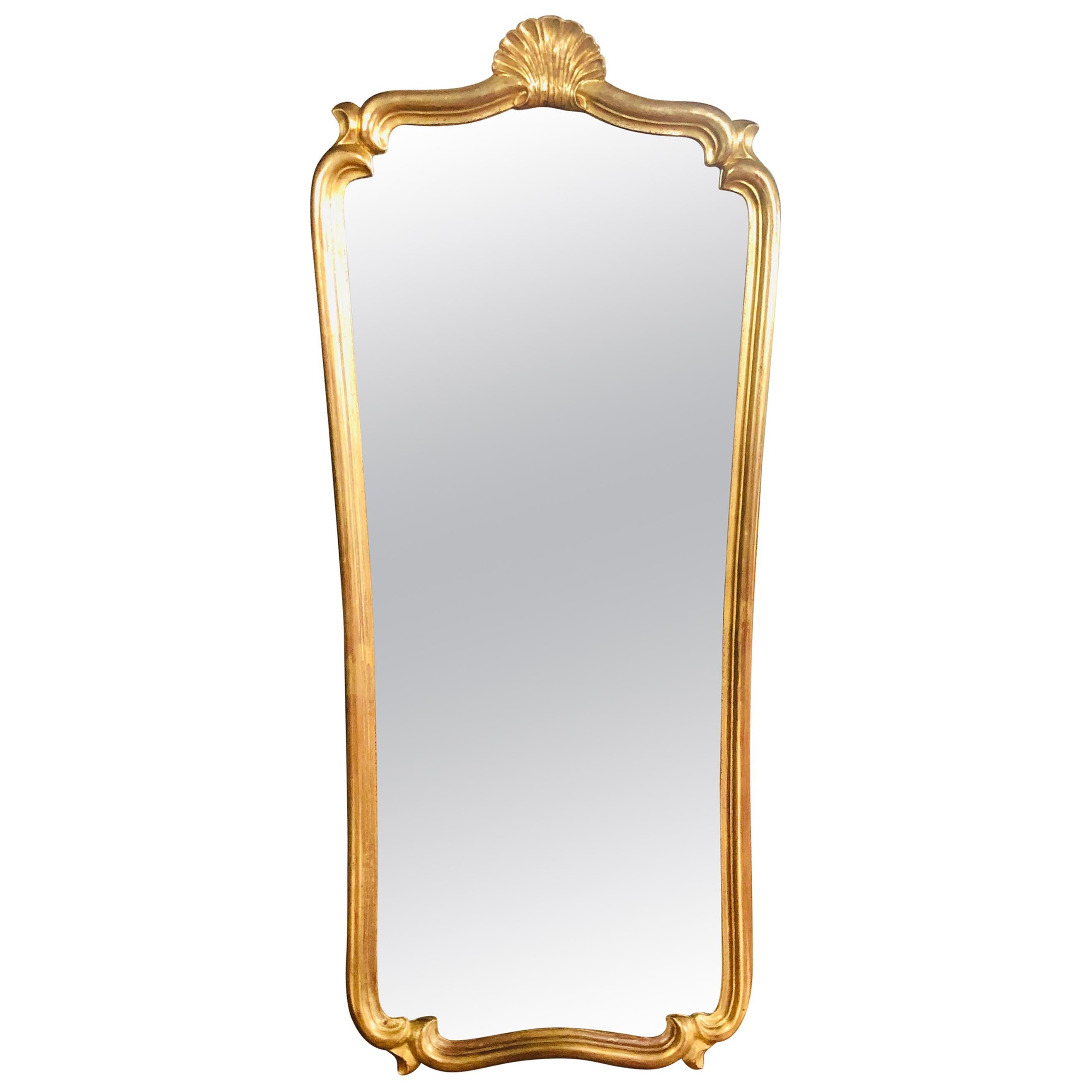 19th Century French Giltwood Wall Mirror in Louis XV Style with Original Glass