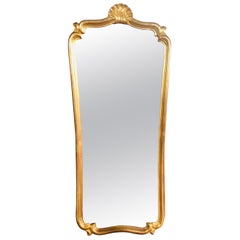 19th Century French Giltwood Wall Mirror in Louis XV Style with Original Glass