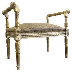 19th Century French Giltwood Window Seat