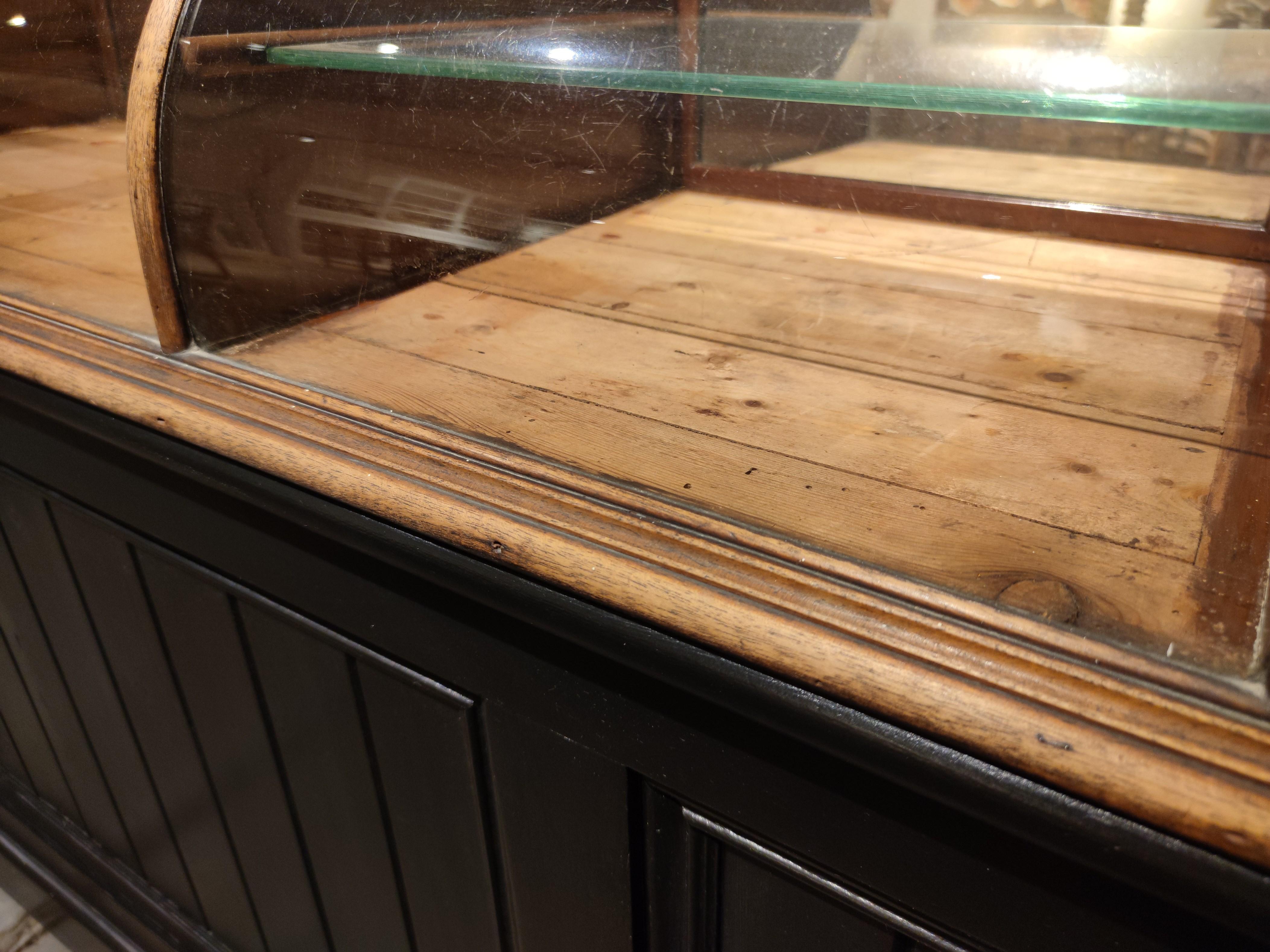 19th Century French Glass and Wood Shop Counter 8