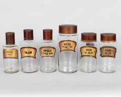 Französische Apothekergläser aus dem 19. Jahrhundert, 6er-Set