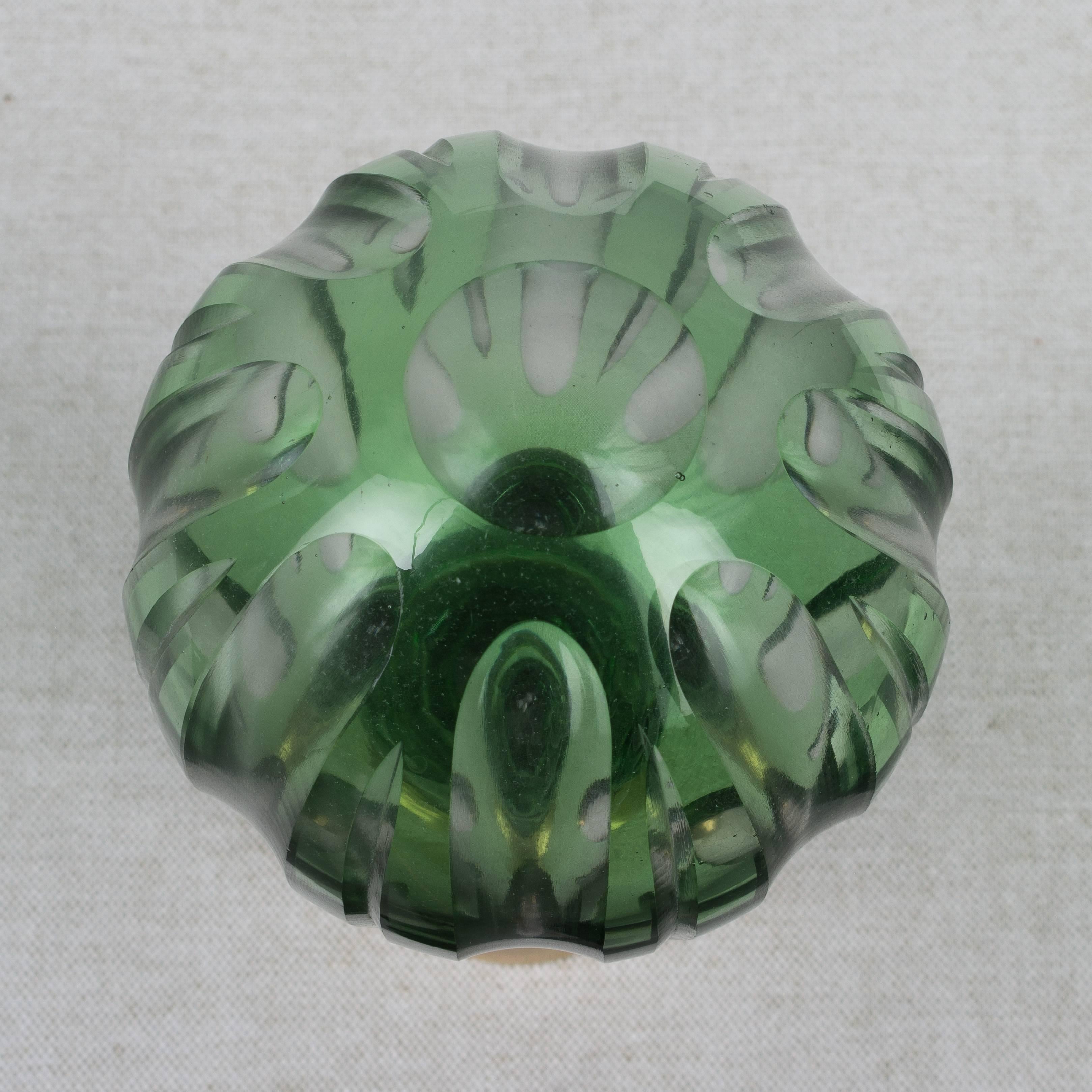 19th Century French Glass Boule D'escalier or Newel Post Finial 1